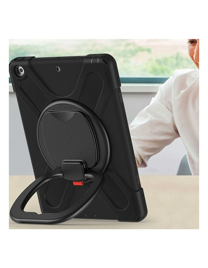 iPad 10th and 11th Generation Tough Shockproof Kids Case with Rotating Stand in Black image 5