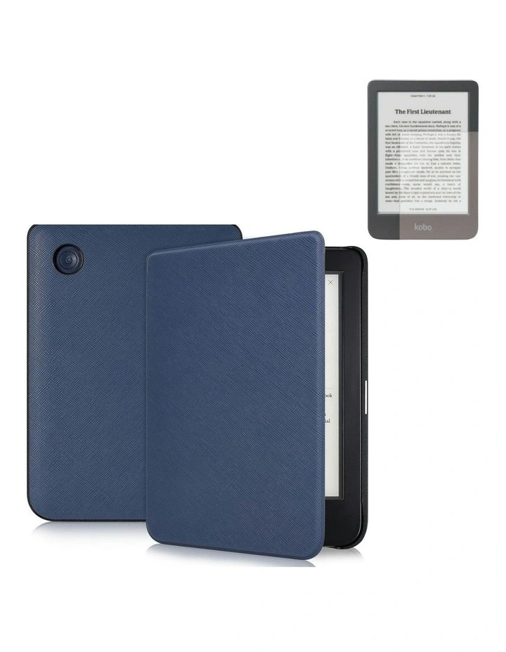 Combo Kobo Clara Slim-Fit Case With Screen Protector in Blue image 1