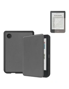 Combo Kobo Clara Slim-Fit Case With Screen Protector in Grey