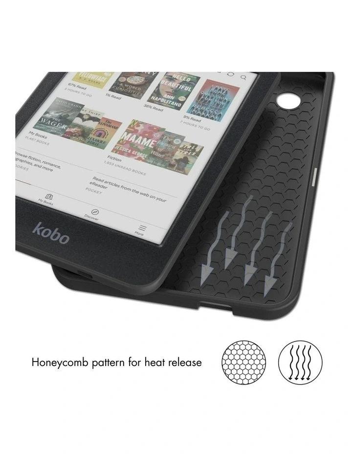 Combo Kobo Clara Slim-Fit Case With Screen Protector in Grey image 4