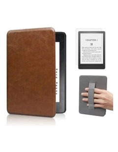 Kindle Combo Paperwhite 6.8 Case With Hand Strap And Screen Protector in Brown