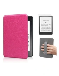 Kindle Combo Paperwhite 6.8 Case With Hand Strap And Screen Protector in Pink