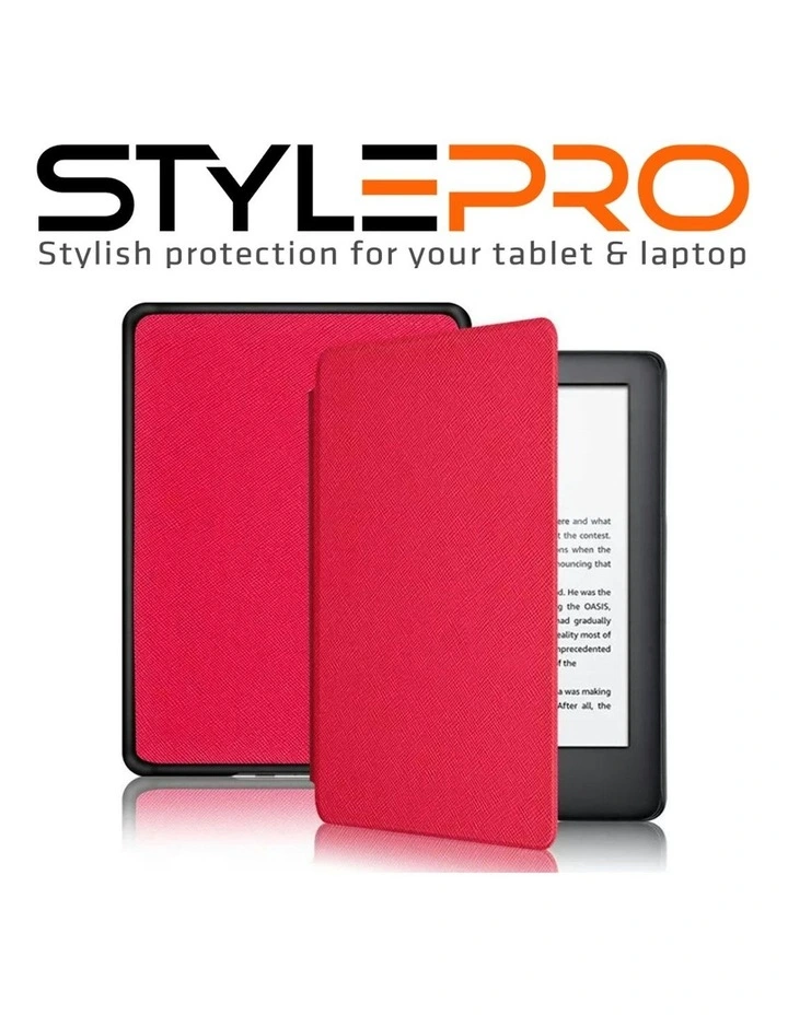 Kindle Combo Paperwhite 6.8 Case With Hand Strap And Screen Protector In Red image 7