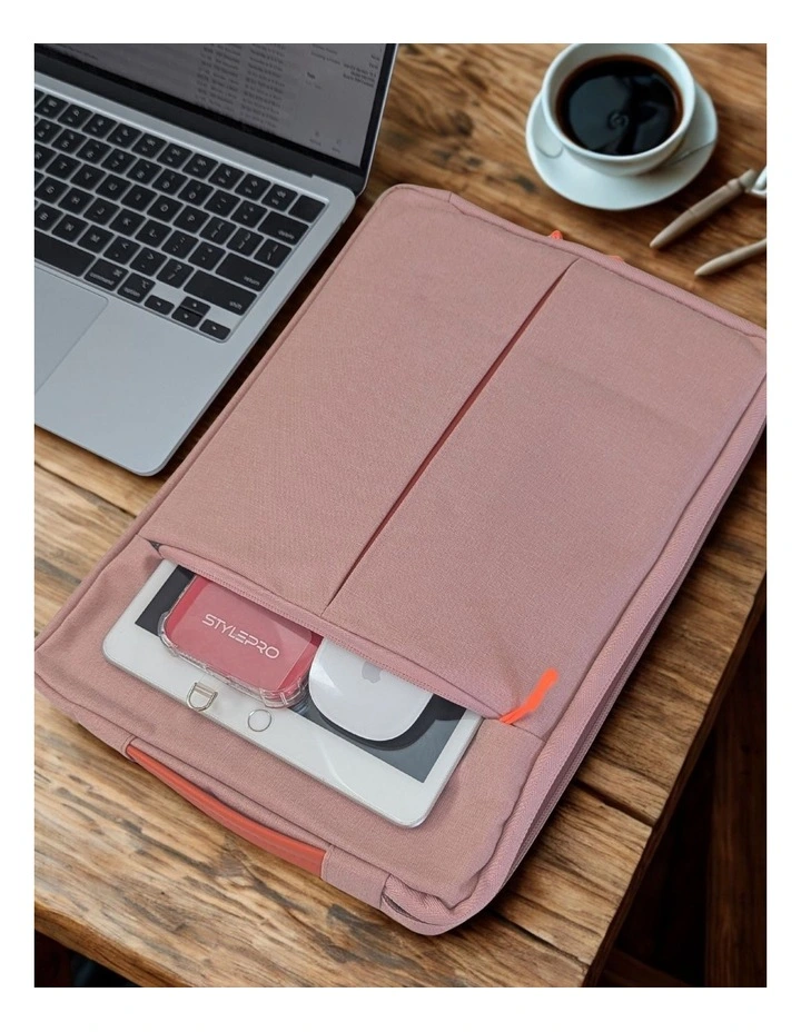 Portable Sleeve For Laptop & Macbook in Pink image 4