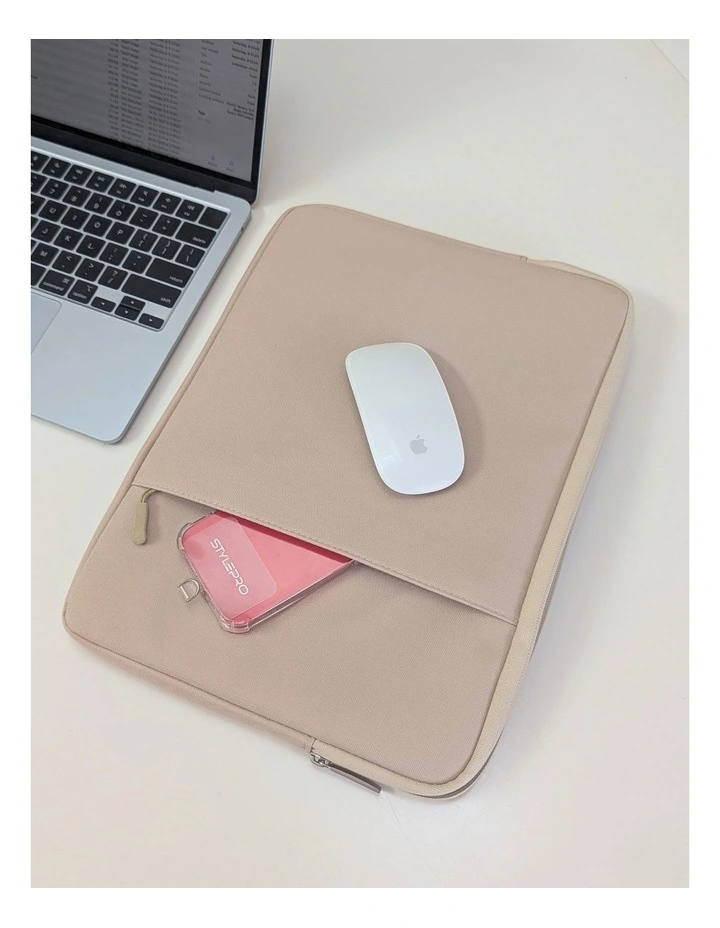 Laptop and Macbook Sleeve in Beige image 2
