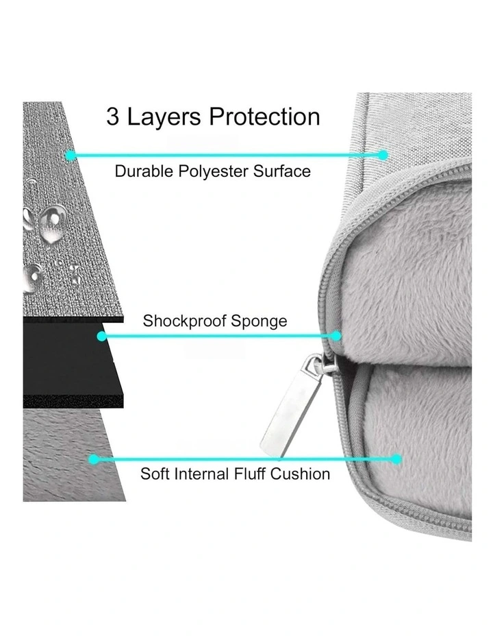 Laptop and MacBook Sleeve in Grey image 3