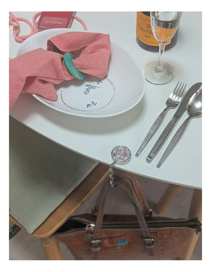 Handbag Holder in Silver image 6