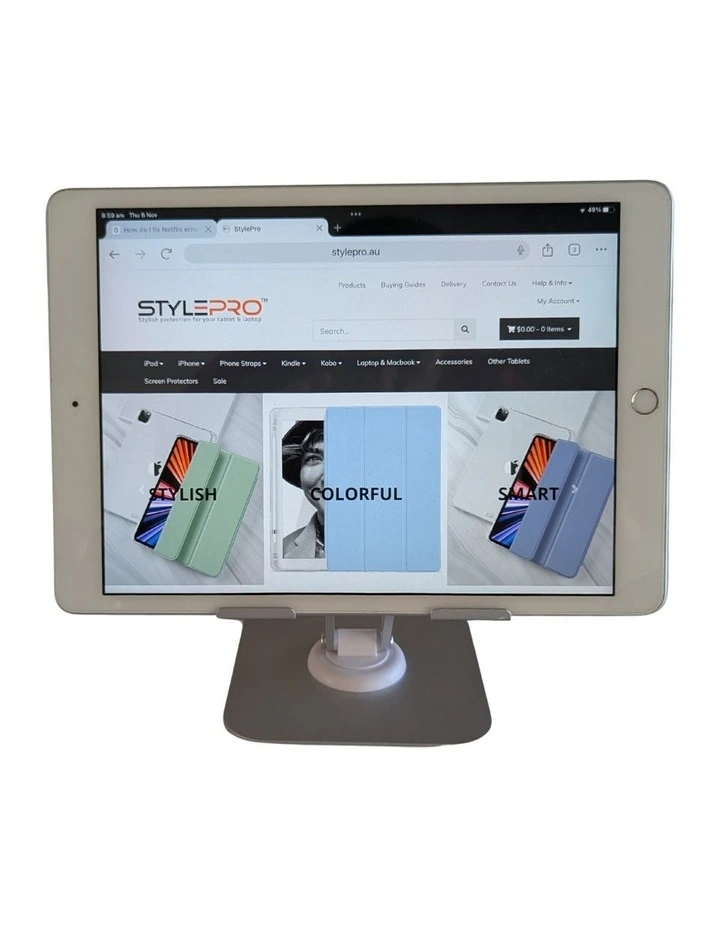 StylePro 360 Rotatable Tablet Stand, iPad & Tablets up to 13, Silver image 4