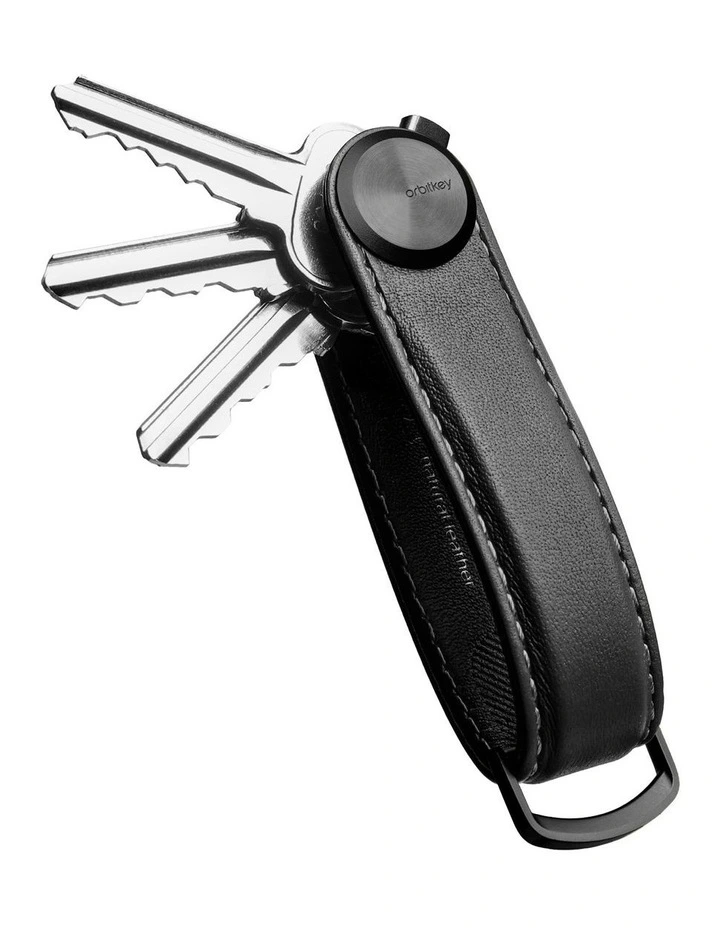 Leather Key Organiser Pro in Black image 1
