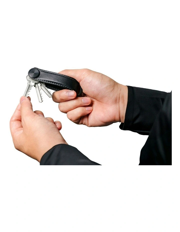 Leather Key Organiser Pro in Black image 2