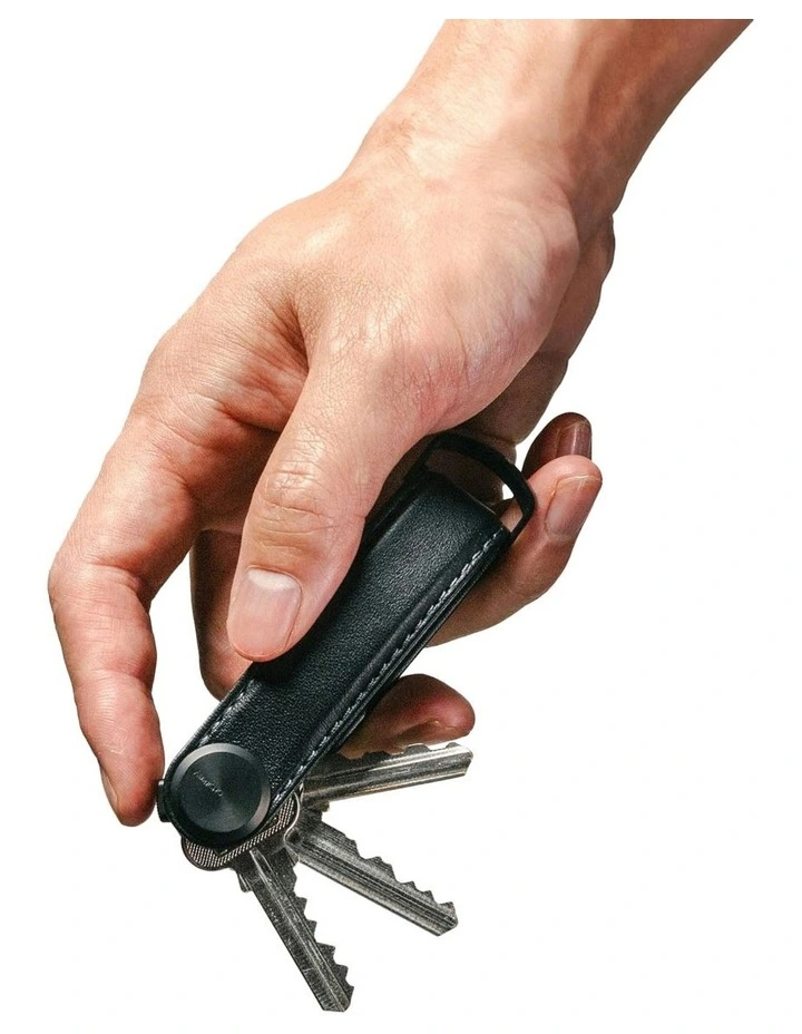 Leather Key Organiser Pro in Black image 4