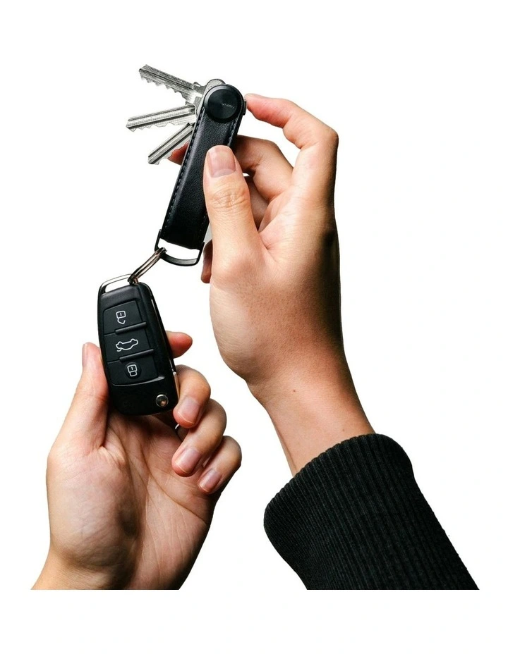 Leather Key Organiser Pro in Black image 6