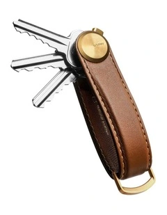 Leather Key Organiser Pro in Cedar