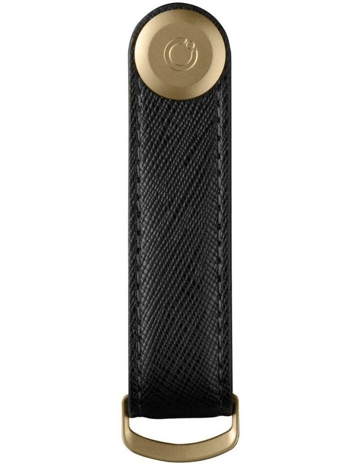 Saffiano Leather Liquorice Key Organiser Pro in Black image 3