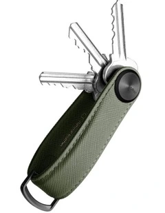 Saffiano Leather Key Organiser Pro in Olive