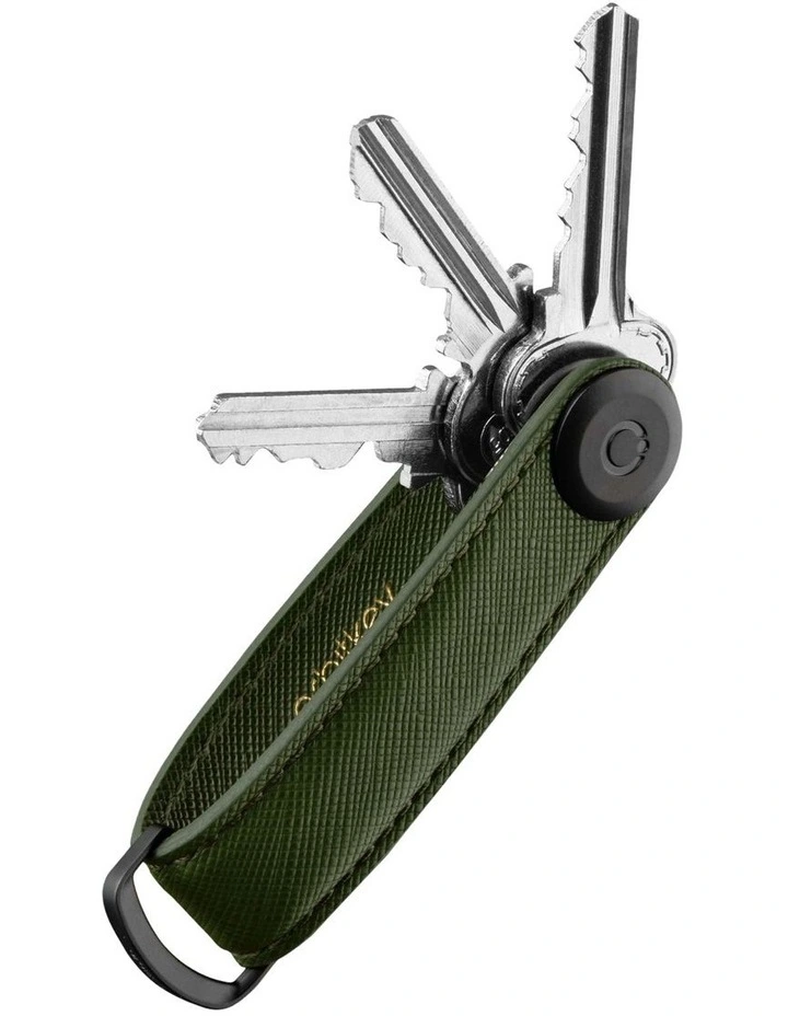 Saffiano Leather Key Organiser Pro in Olive image 2
