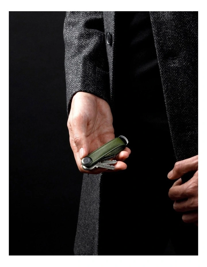 Saffiano Leather Key Organiser Pro in Olive image 4