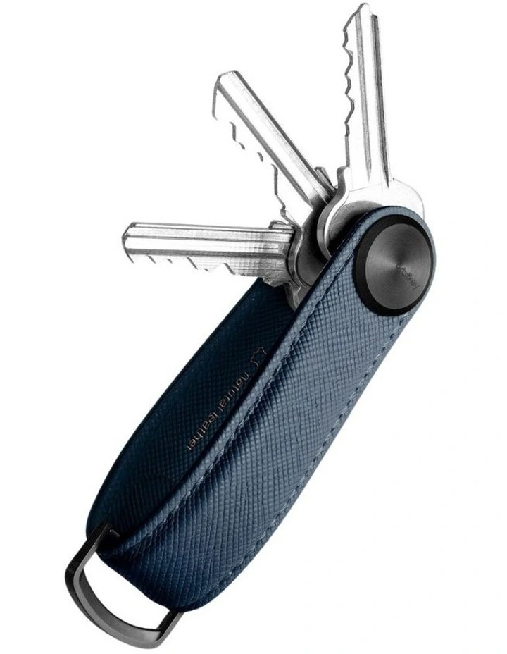 Pro Saffiano Leather Key Organiser in Navy image 1