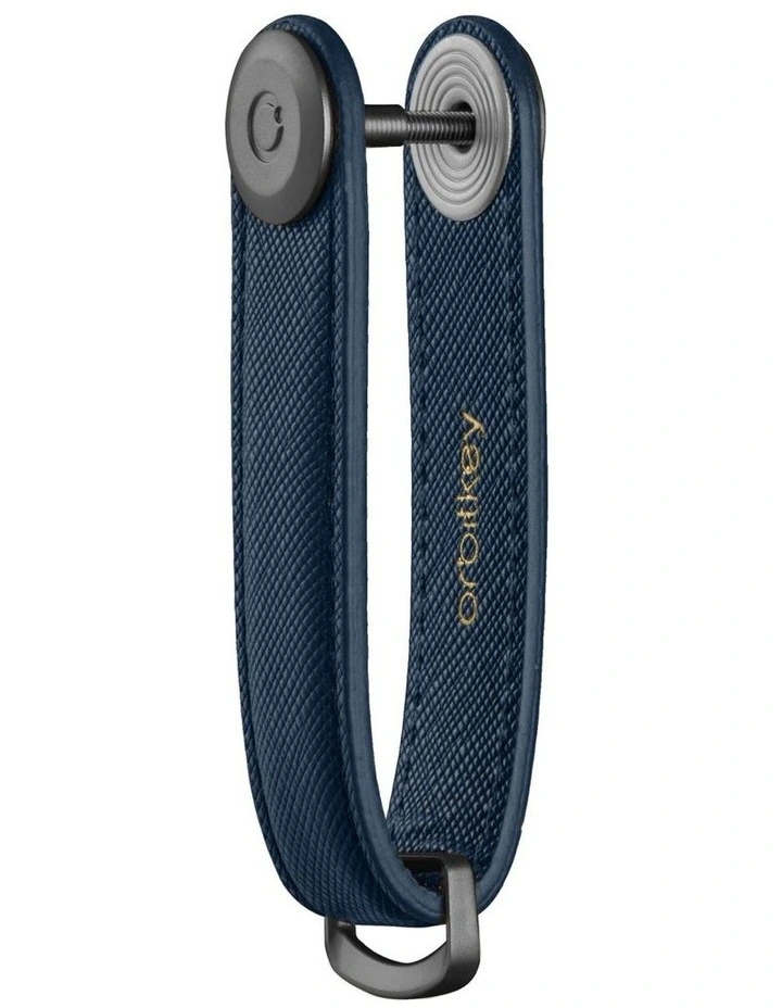 Pro Saffiano Leather Key Organiser in Navy image 3