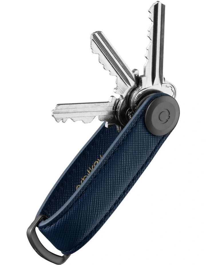 Pro Saffiano Leather Key Organiser in Navy image 4