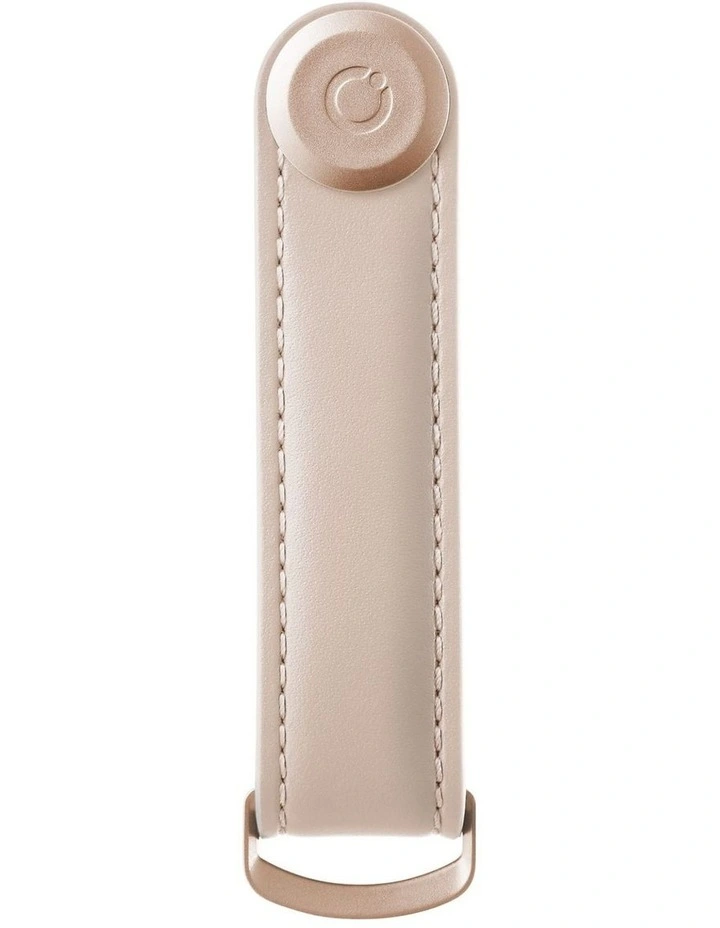 Leather Key Organiser With Stitching in Blush image 2