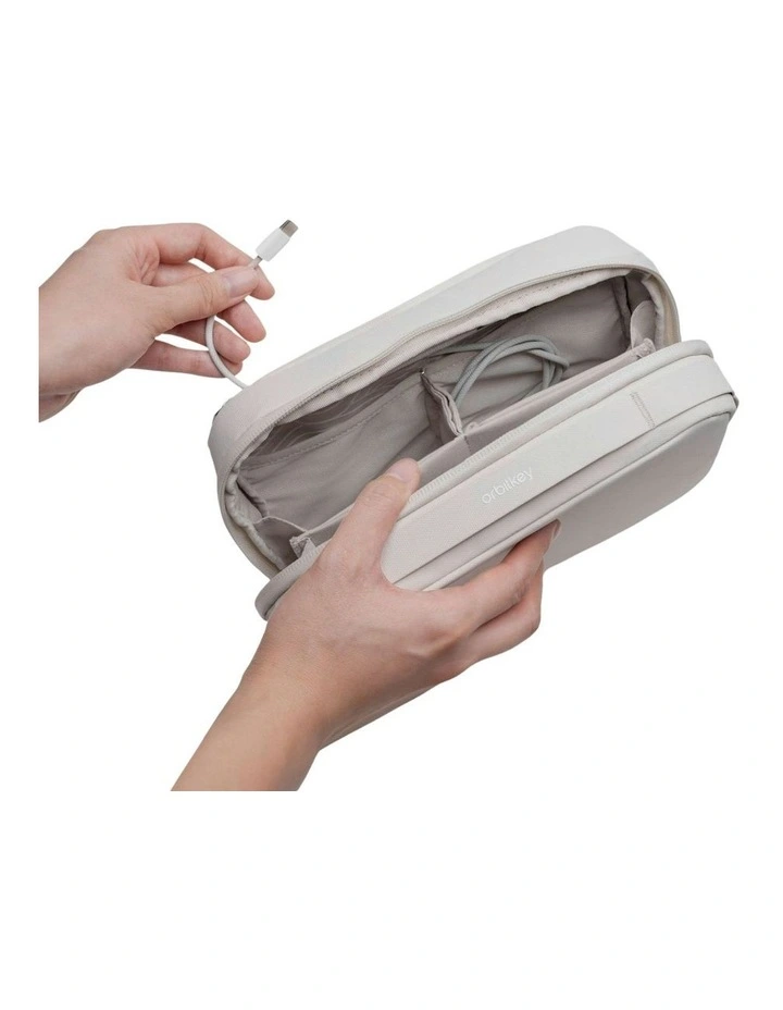 Kon Mari 2-in-1 Tech Pouch in Beige image 3
