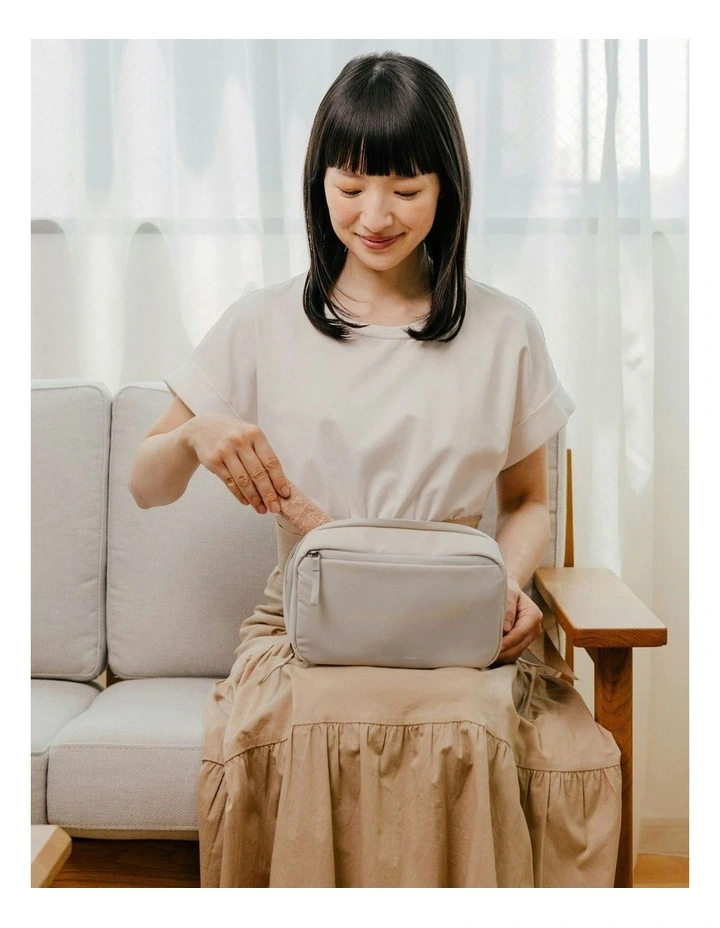 Kon Mari 2-in-1 Tech Pouch in Beige image 5