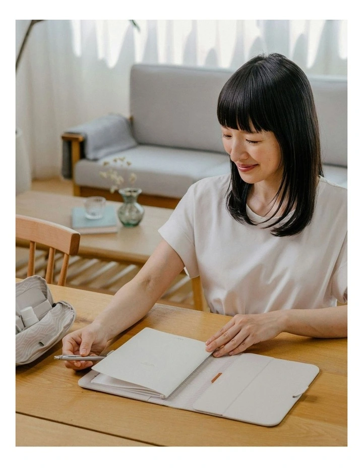 Kon Mari Desk Pouch in Beige image 3