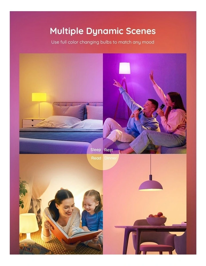 Wi-Fi And Bluetooth Smart Light Bulb - E27 image 2