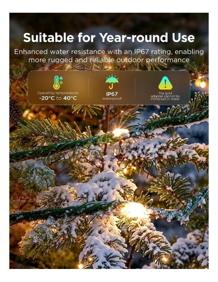 Christmas String Lights 2S 20m in Multi image 6