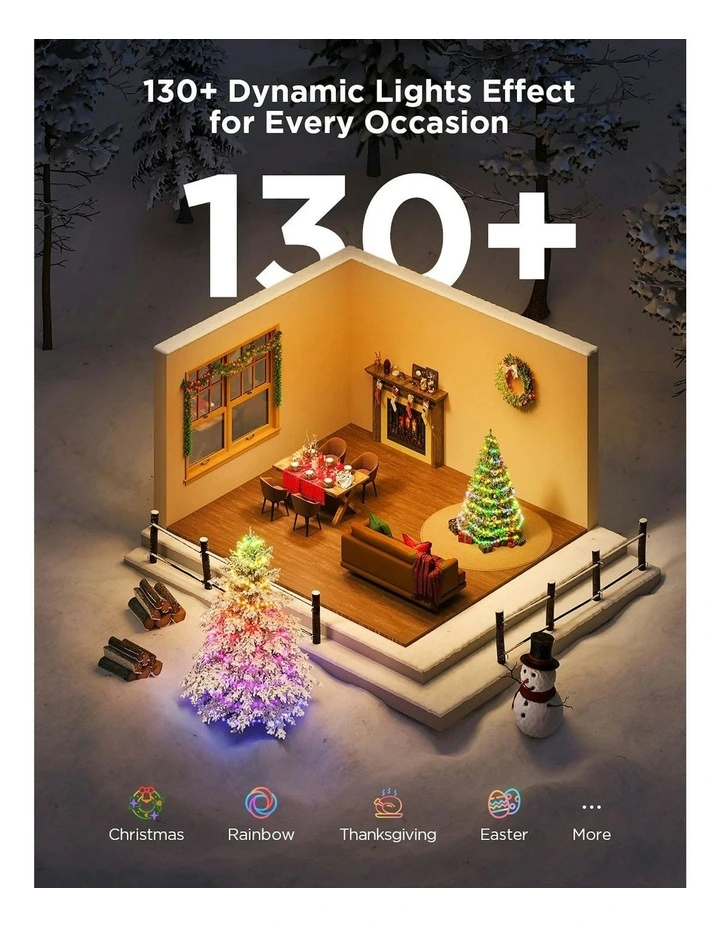 Christmas String Lights 2S 20m in Multi image 7