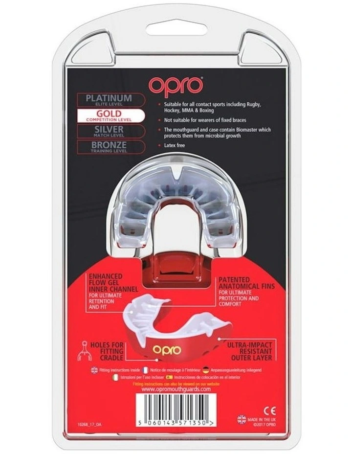 Gen 4 Gold Mouthguard in Red/Prl image 5