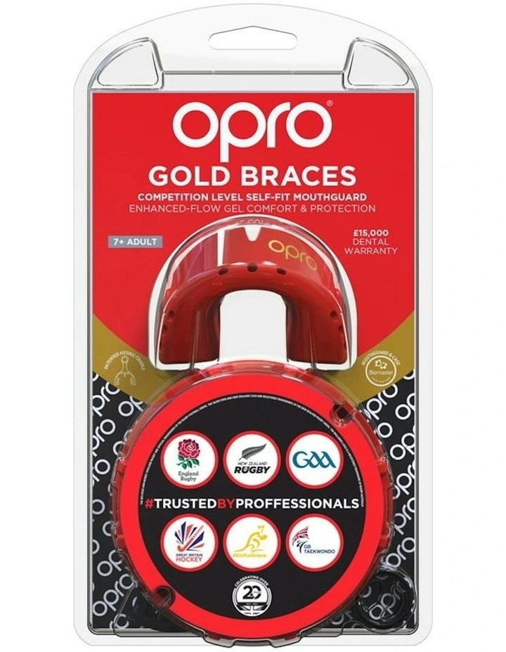 Gold Mouthguard For Braces in Red/Prl image 3
