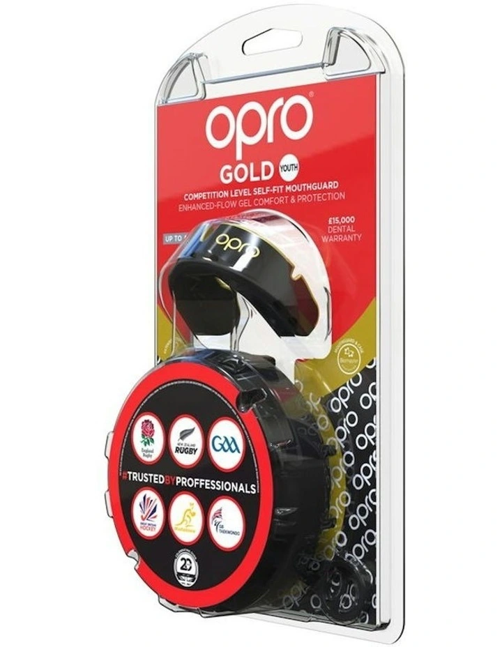 Gen 4 Gold Youth Mouthguard in Black/Gold image 4