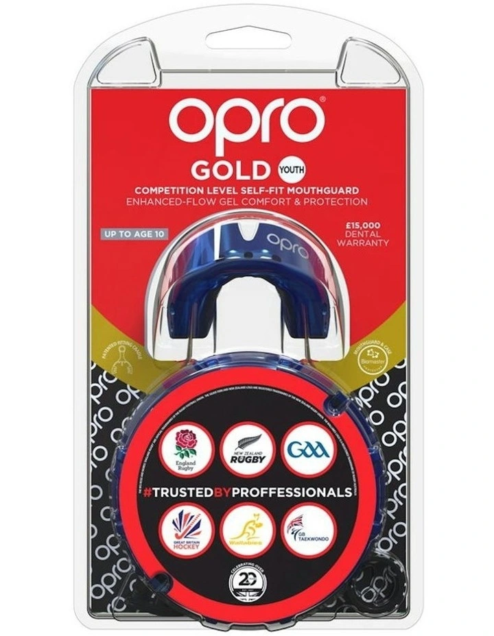 Gen 4 Gold Youth Mouthguard in Blue/Prl image 3