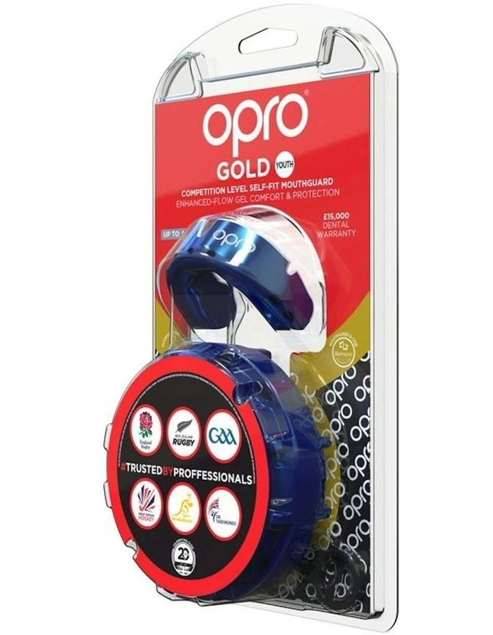 Gen 4 Gold Youth Mouthguard in Blue/Prl image 4