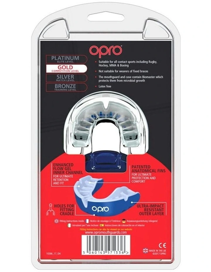 Gen 4 Gold Youth Mouthguard in Blue/Prl image 5