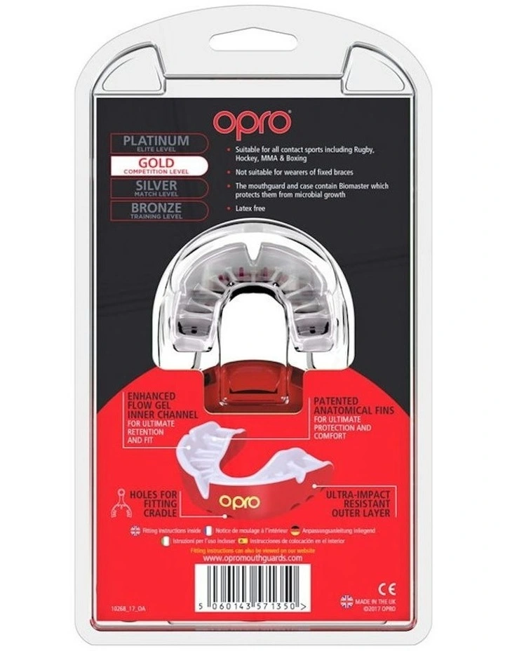 Gen 4 Gold Youth Mouthguard in Red/Prl image 5