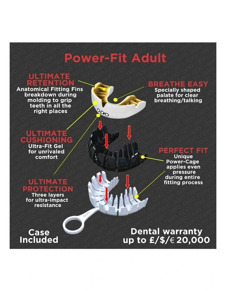 Gen 4 Self-Fit Power-Fit Mouthguard Wallabies in Multi image 3