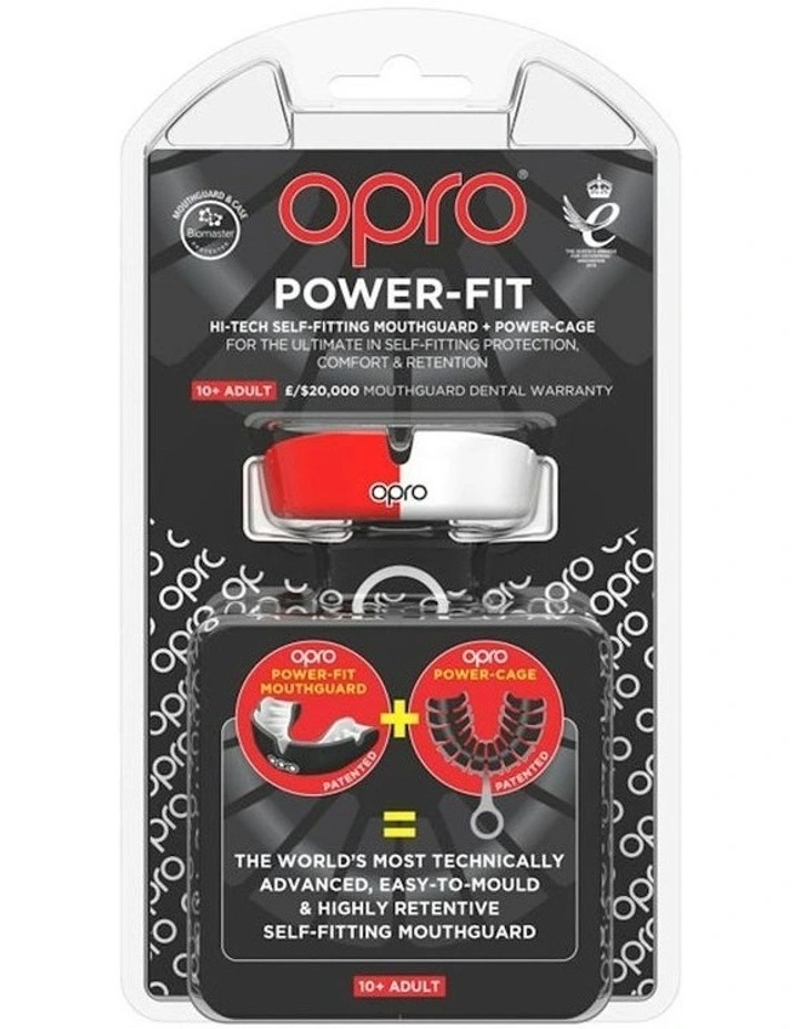 Gen 4 Power-Fit Mouthguard in Red White image 2