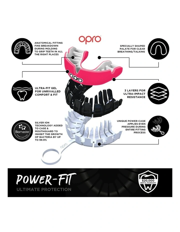 Gen 4 Power-Fit Mouthguard in Red White image 6