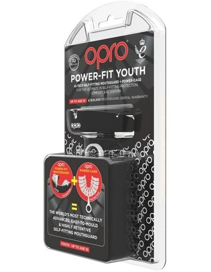 Gen 4 Youth Power-Fit Mouthguard in Black White image 3