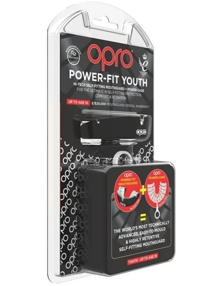 Gen 4 Youth Power-Fit Mouthguard in Black White image 4