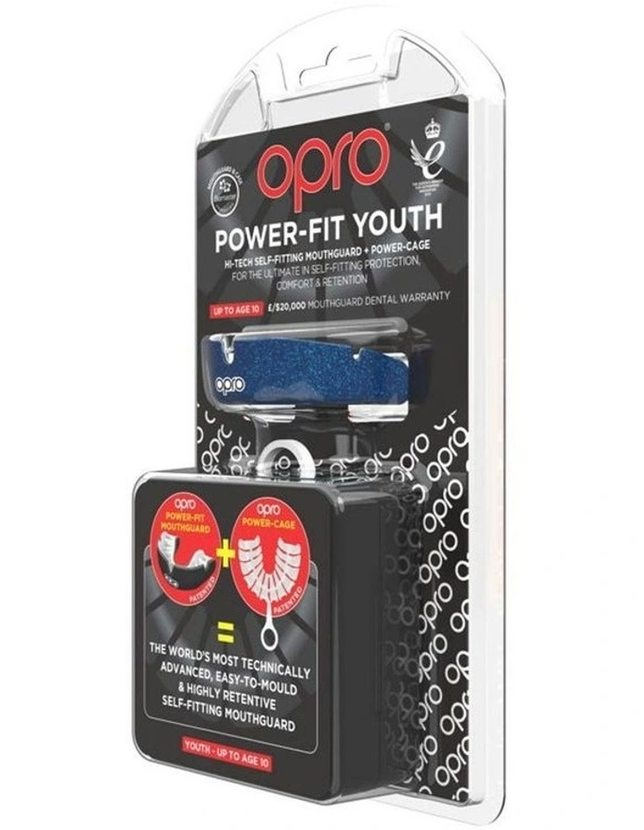 Gen 4 Youth Power-Fit Mouthguard in Blue Shimmer White image 3