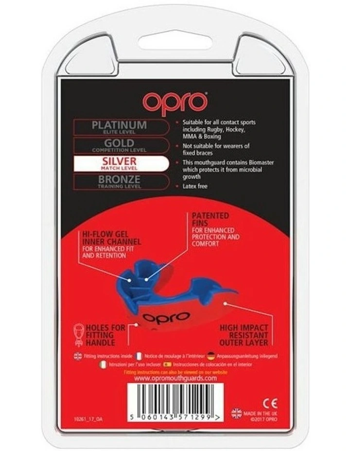 Gen 4 Silver Mouthguard in Red/Blue image 5