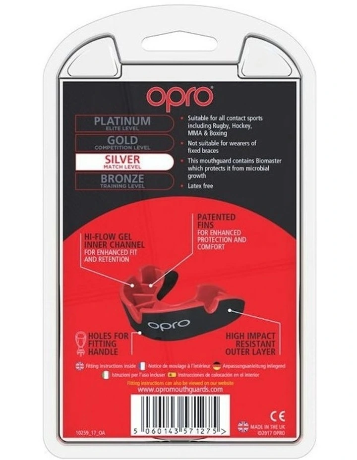 Gen 4 Youth Silver Mouthguard in Black/Red image 5