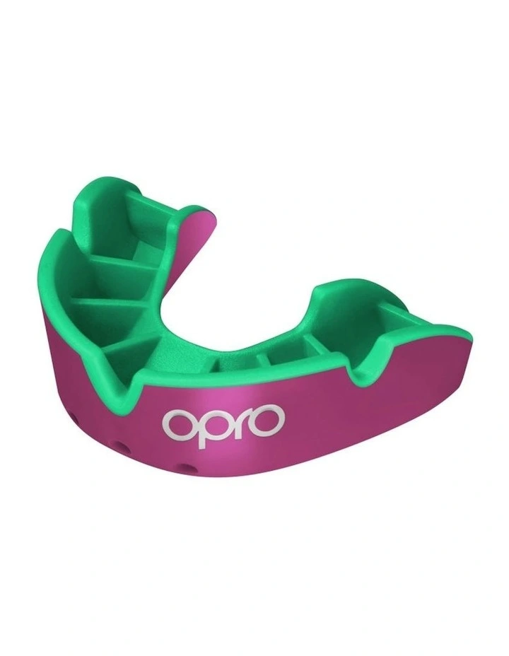 Gen 4 Youth Silver Mouthguard in Pink/Green image 1