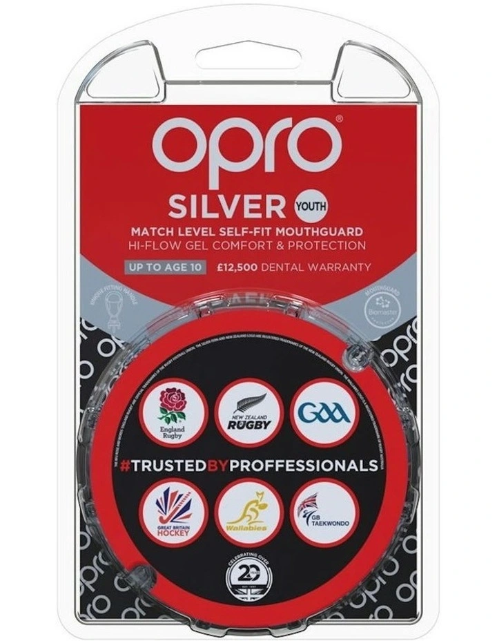 Gen 4 Youth Silver Mouthguard in Red/Blue image 3