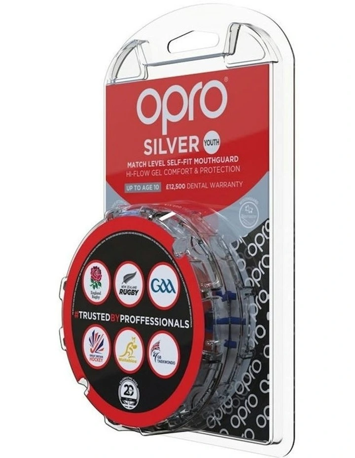 Gen 4 Youth Silver Mouthguard in Red/Blue image 4