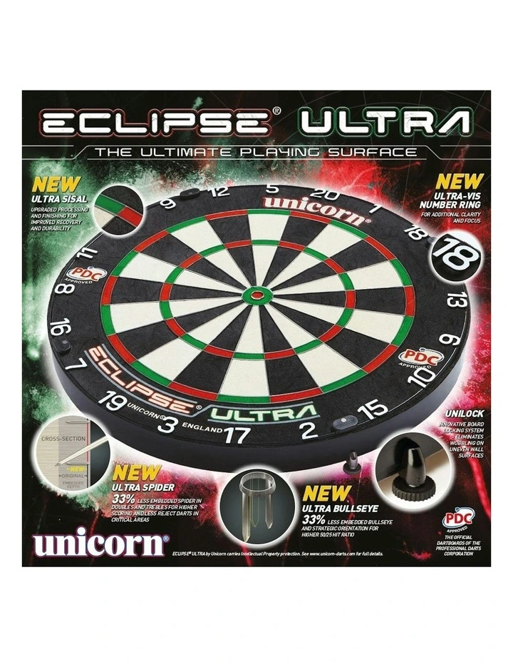 Eclipse Ultra Bristle Dartboard With Unilock image 2